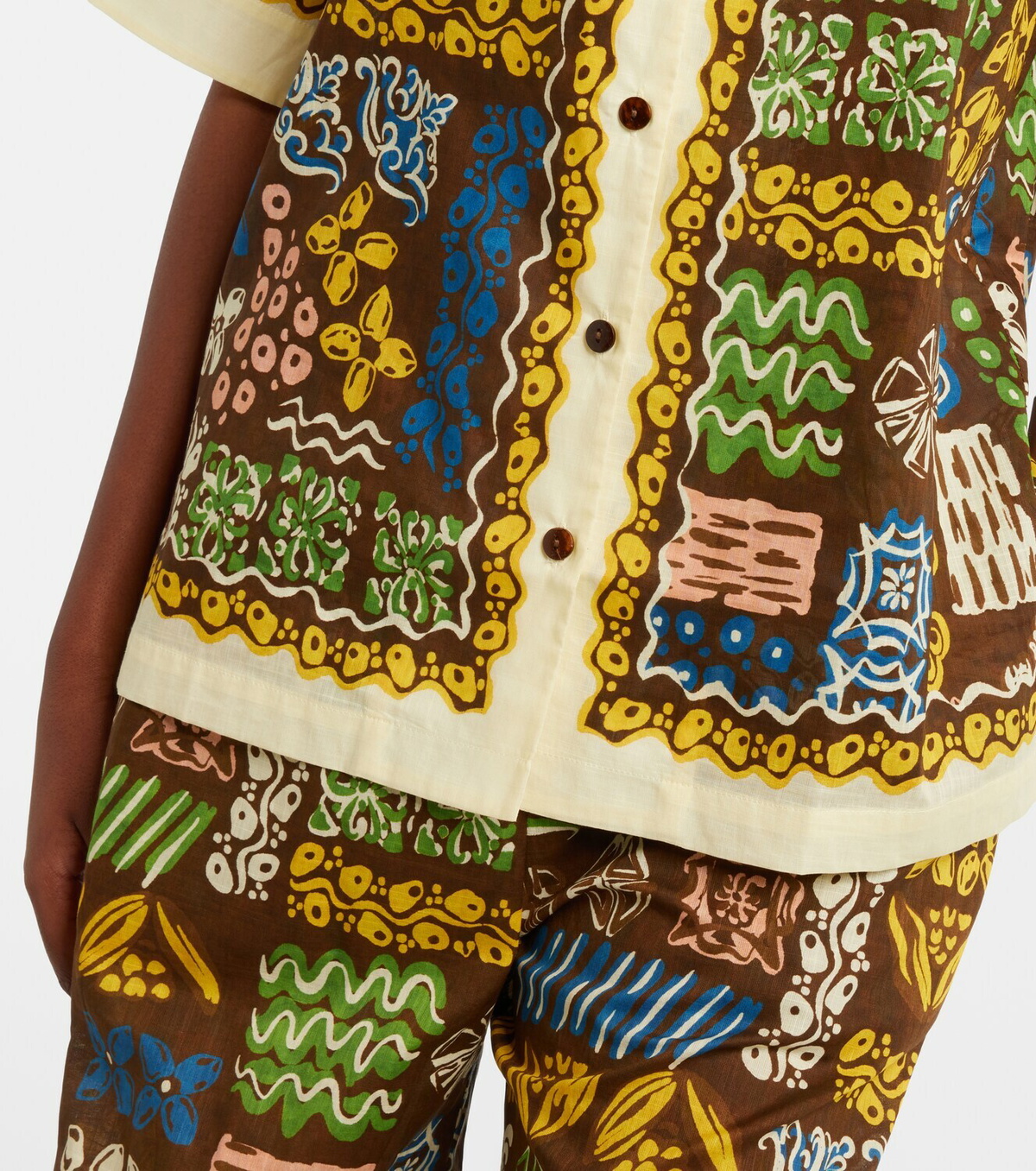 Alémais Minnie printed cotton bowling shirt