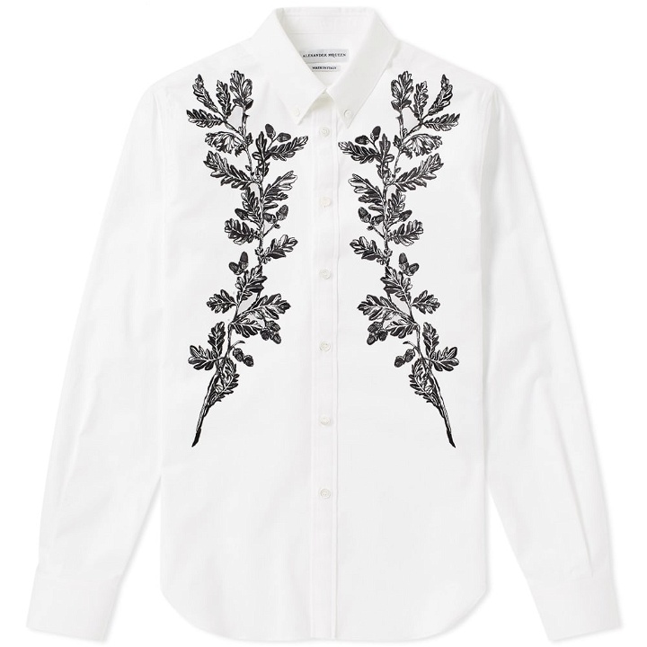 Photo: Alexander McQueen Flower Embroidered Regular Fit Shirt