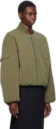 GANNI Green Oversized Bomber Jacket