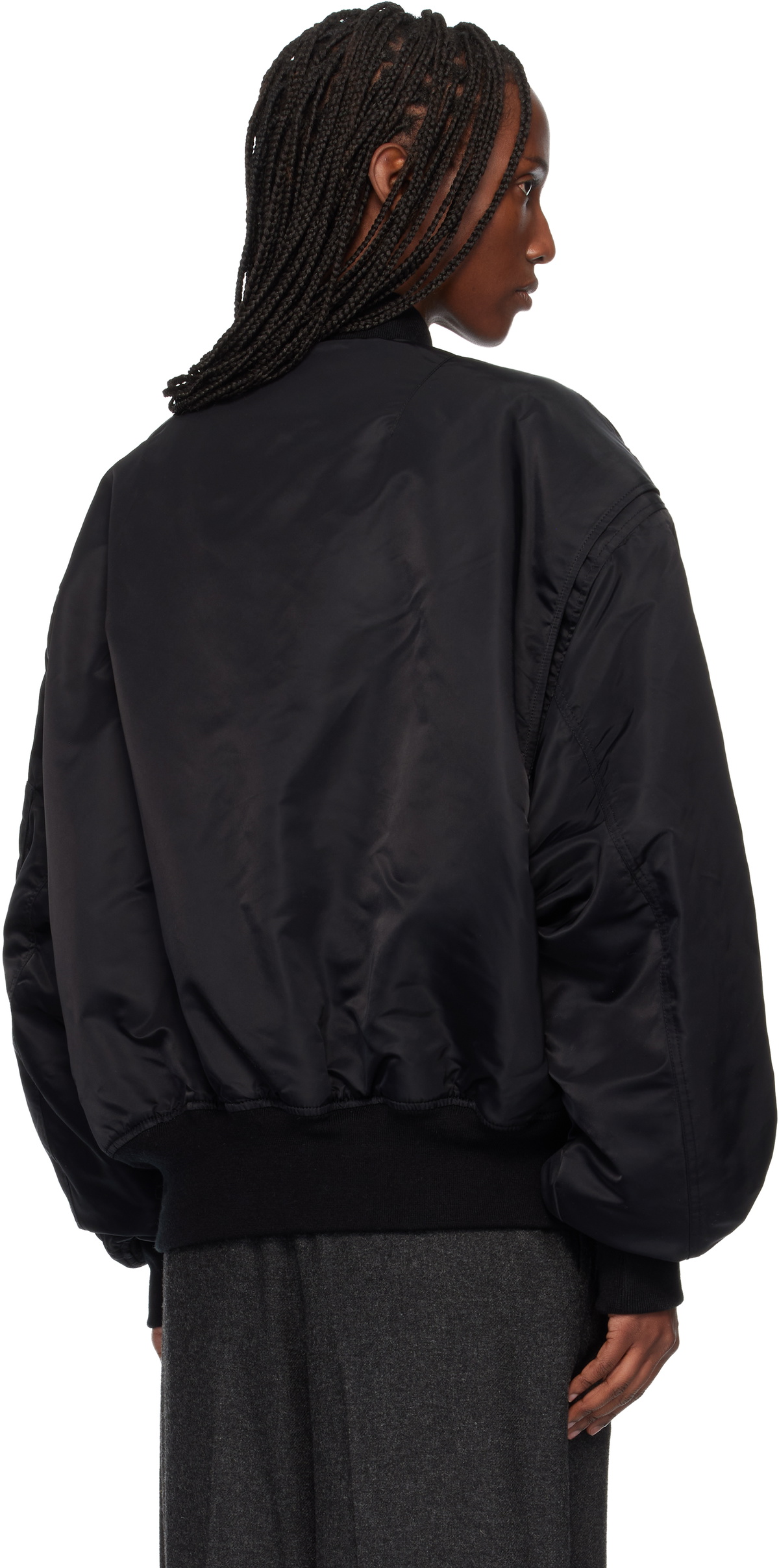 Entire Studios Black Broad Bomber Jacket