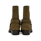 Saint Laurent Brown Croc Wyatt Harness Boots