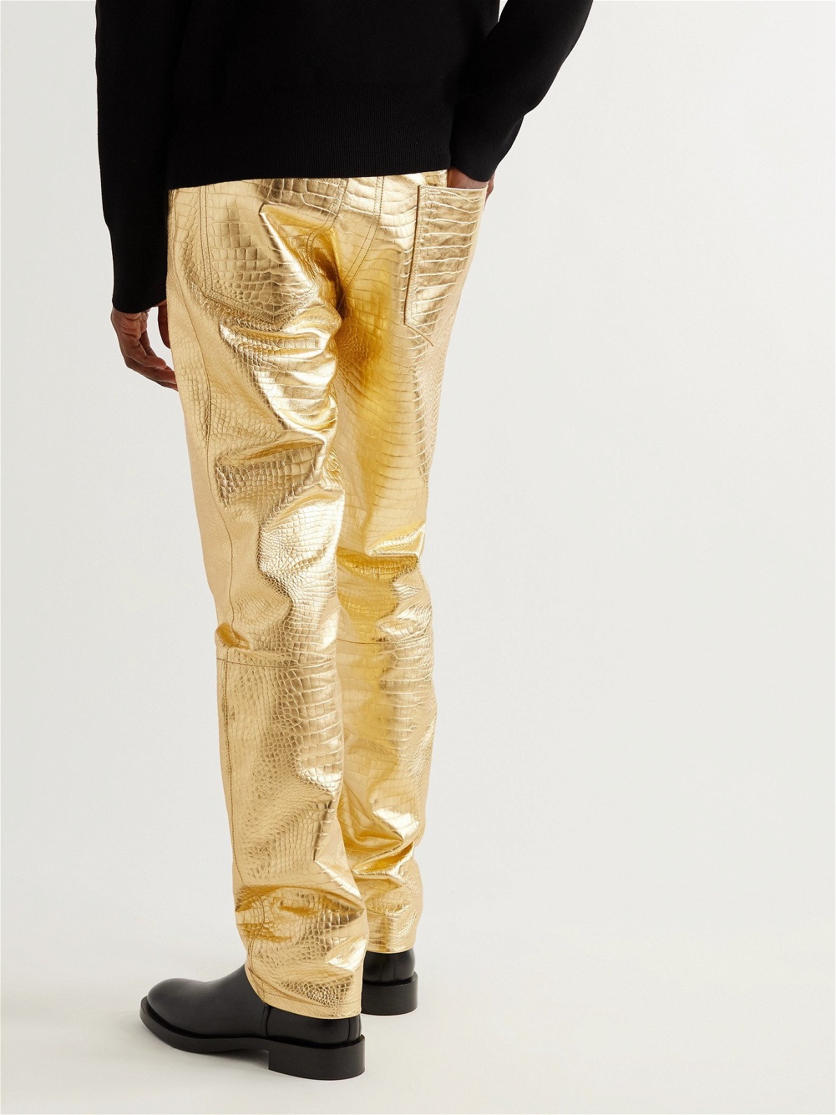 Givenchy Men's Formal Lamb Leather Trousers | Neiman Marcus