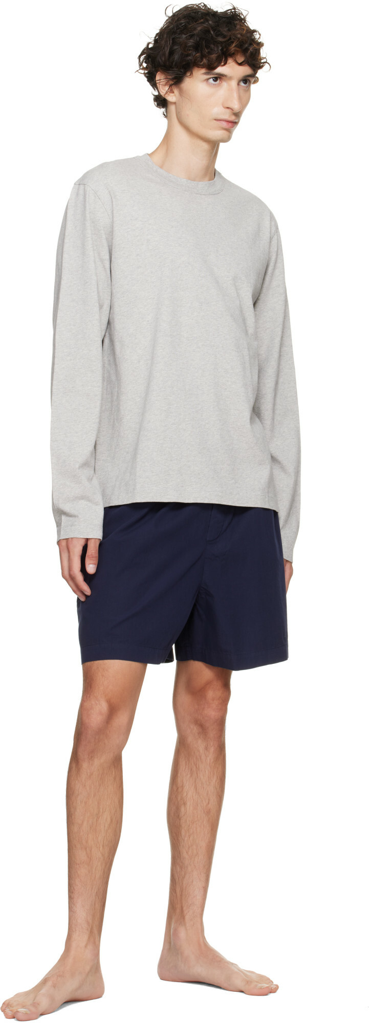 Tekla Gray Long-Sleeved T-shirt