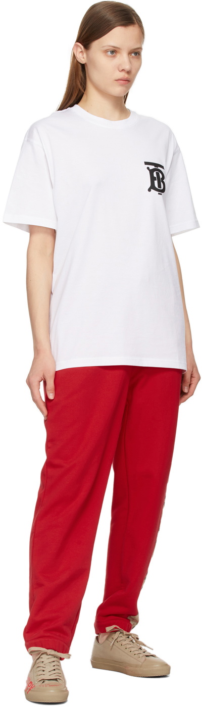 Burberry White Monogram Emerson T-Shirt