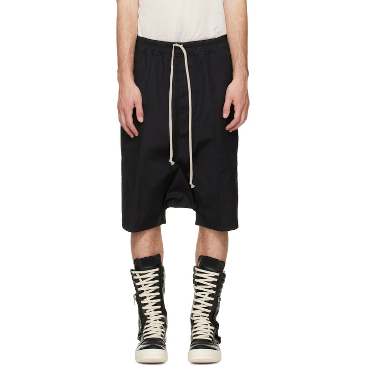Photo: Rick Owens Black Tower Ricks Pods Shorts