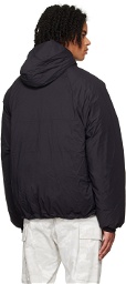 POST ARCHIVE FACTION (PAF) Black Offset Zip Down Jacket