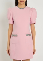 Rebecca Vallance Nemy Crystal-embellished Crepe Mini Dress Light Pink