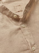 120% - Slim-Fit Grandad-Collar Linen Shirt - Neutrals