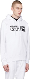Versace Jeans Couture White Embroidered Hoodie