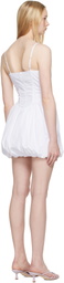 Fleur du Mal White Poplin Bubble Minidress