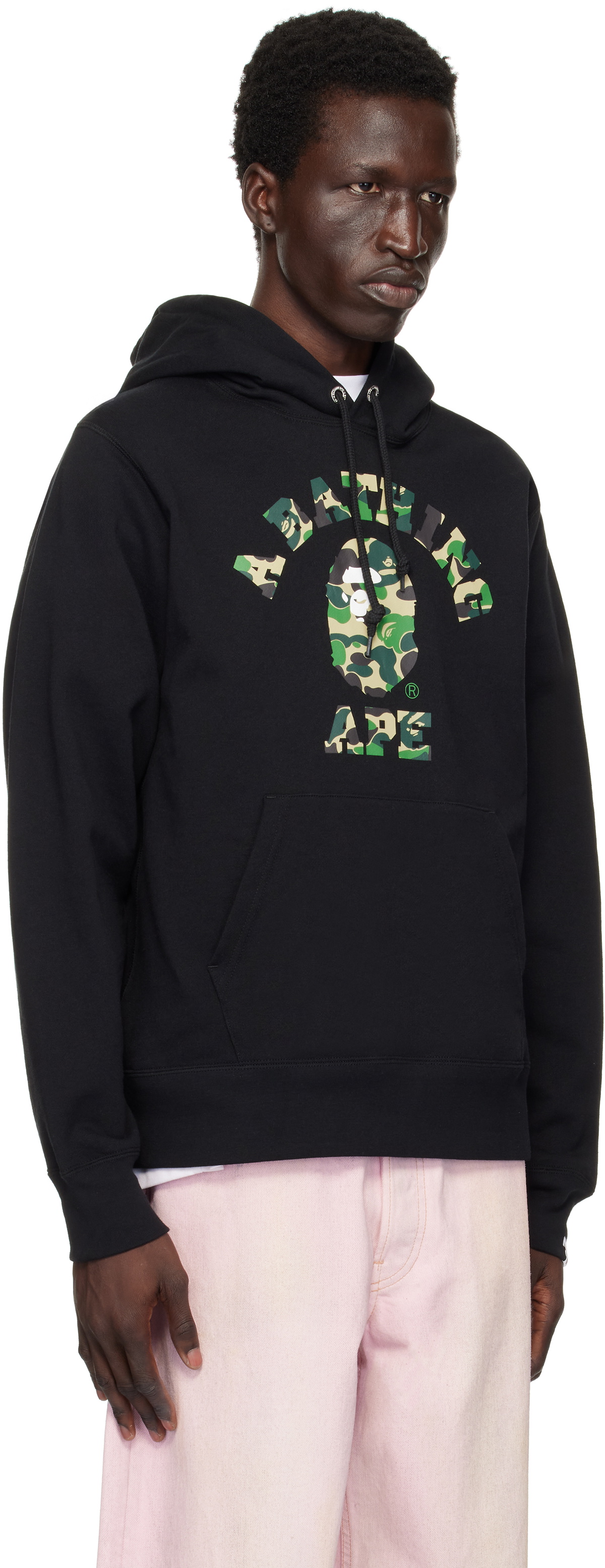 BAPE Black ABC Camo College Hoodie A Bathing Ape