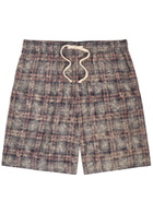 Picante Rocco Checked Cotton Shorts Brown