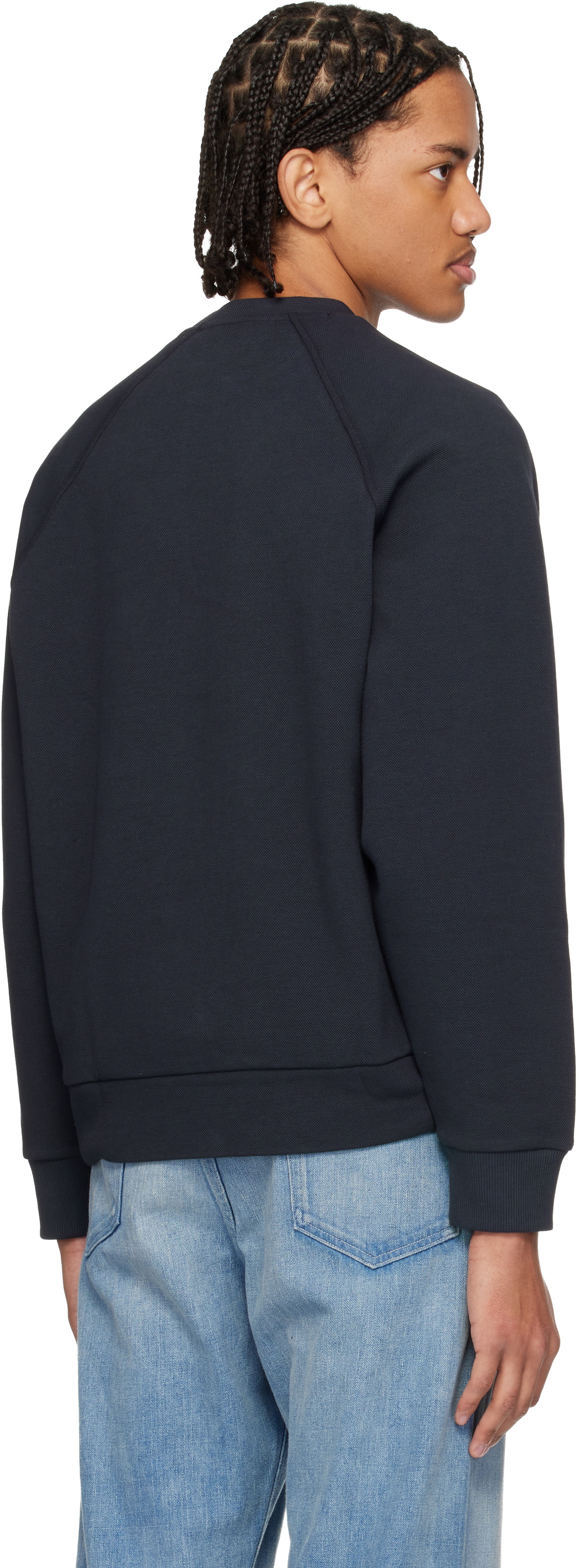 BOSS Navy Embroidered Sweatshirt