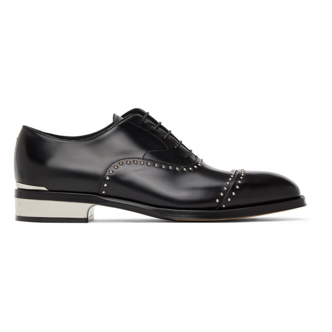 Photo: Alexander McQueen Black and Silver Studded Derbys