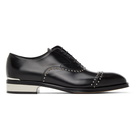 Alexander McQueen Black and Silver Studded Derbys