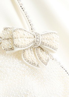 Self-portrait Pearl Embellished Crepe Mini Dress White