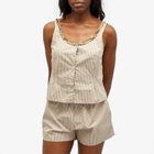 Deiji Studios Women's PJ Short Set in Desert Check