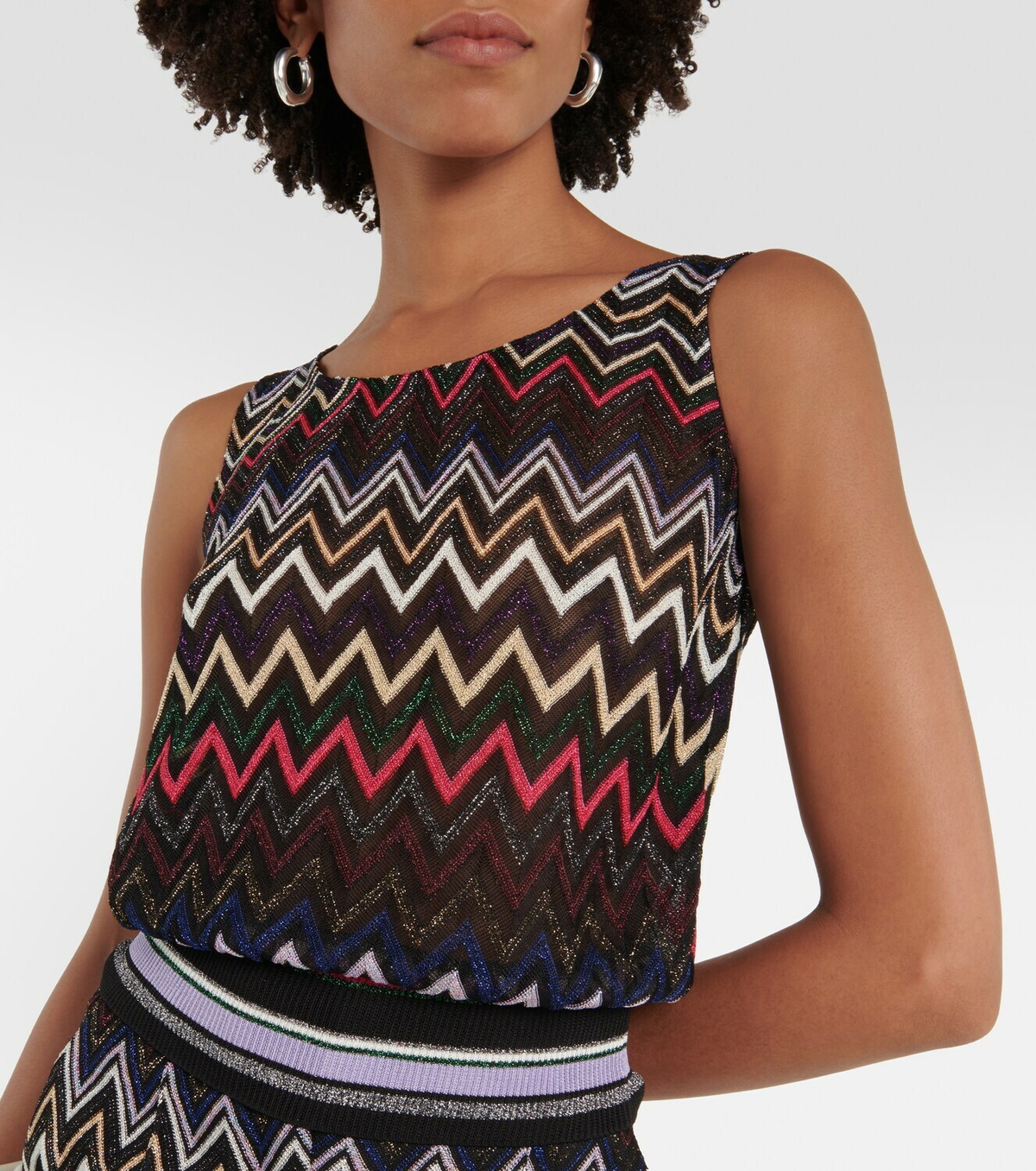 Missoni Zig-zag lamé top