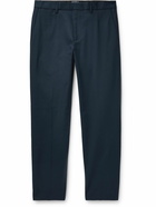 Club Monaco - Slim-Fit Cotton-Blend Poplin Trousers - Blue