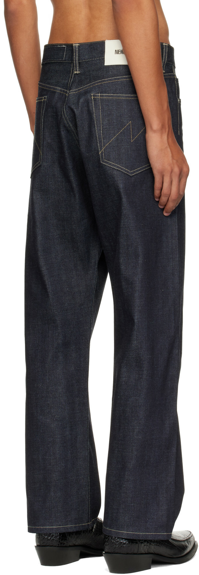 Neighborhood Navy Rigid Denim Full Cut Jeans
