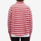 Cole Buxton Men's SS24 Flannel Check Shirt in Red/Black/White