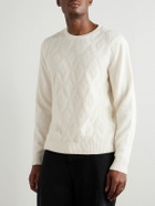Herno - Jacquard-Knit Cashmere Sweater - White