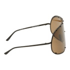 Rick Owens Brown Shield Sunglasses
