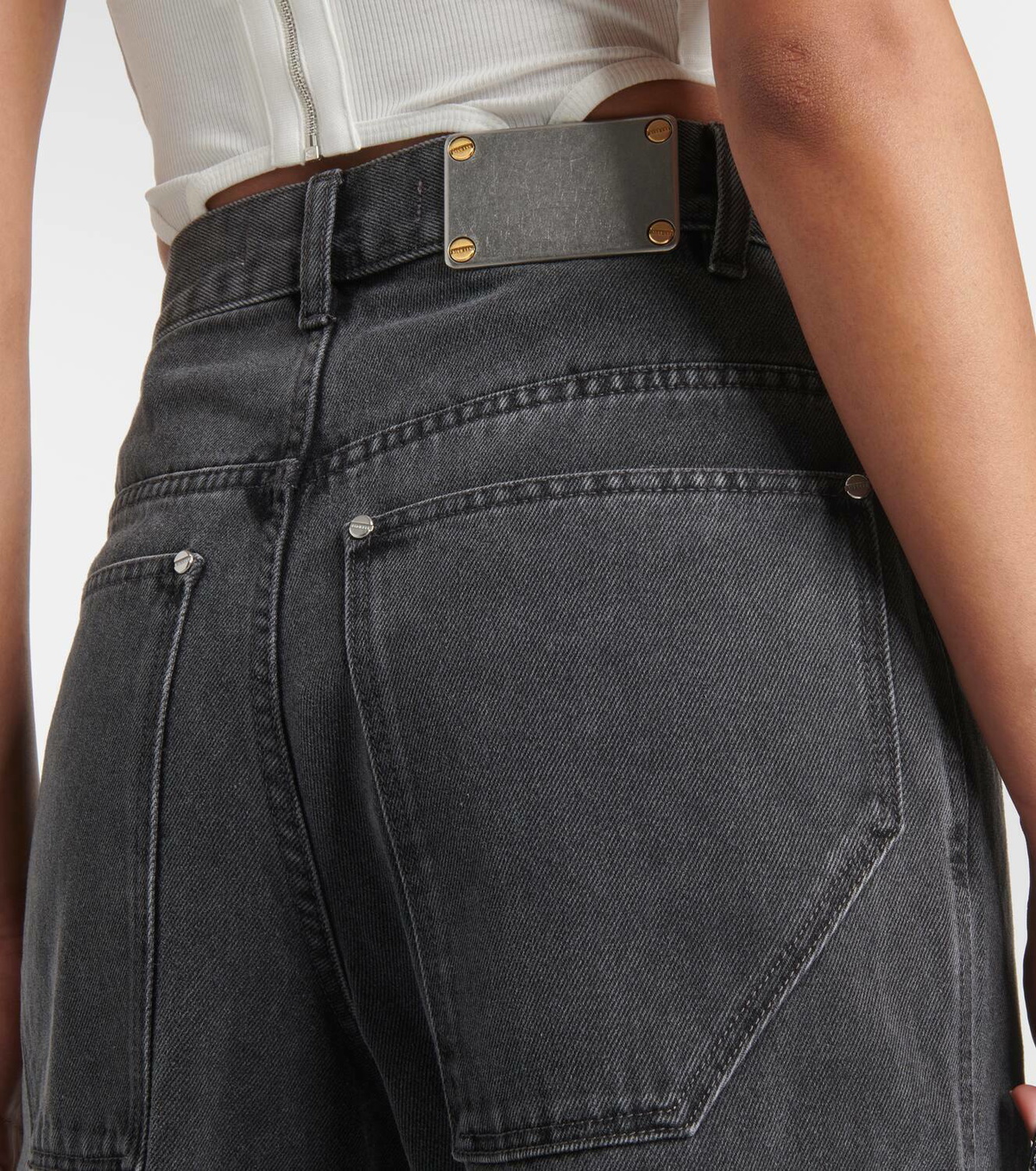 Dion Lee Low-rise wide-leg jeans