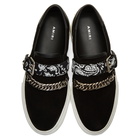 Amiri Black Suede Bandana Buckle Sneakers