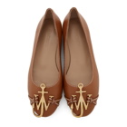 JW Anderson Brown Anchor Logo Ballerina Flats