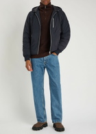 Moose Knuckles Northdale Hooded Shell Jacket Navy