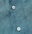 Ermenegildo Zegna - Camp-Collar Linen Shirt - Blue