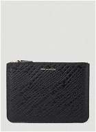 Embossed Roots Pouch Bag in Black