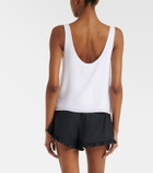 Hunza G Frill cotton poplin shorts