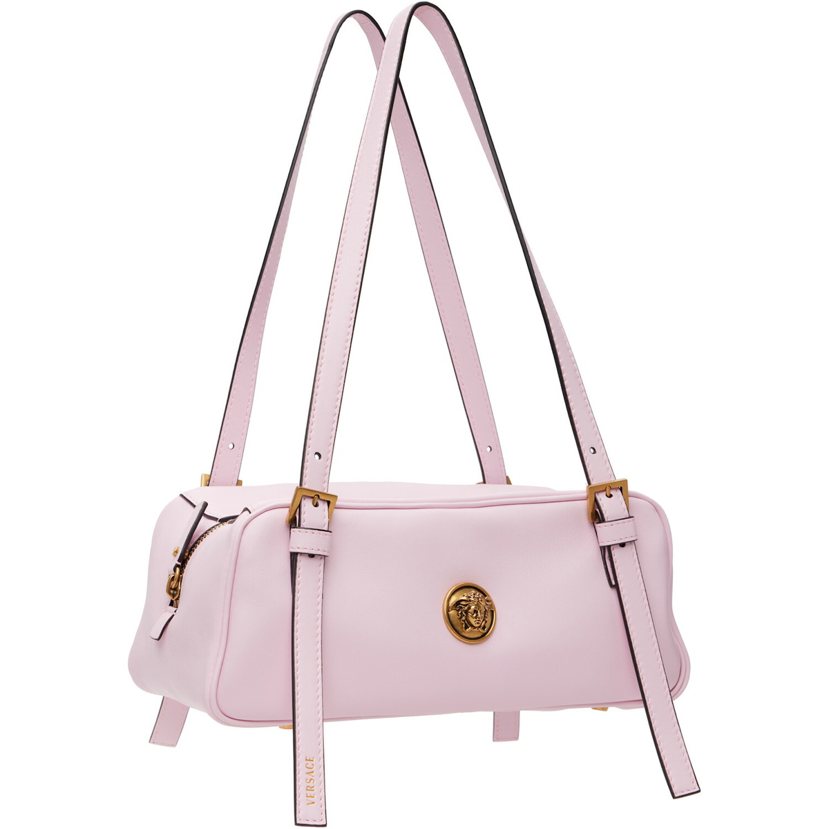 Versace Pink Emblème Nappa Bowling Bag