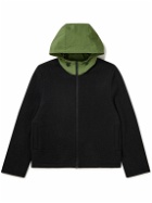 SAIF UD DEEN - Reversible Cotton and Merino Wool-Blend and Shell Hooded Jacket - Black