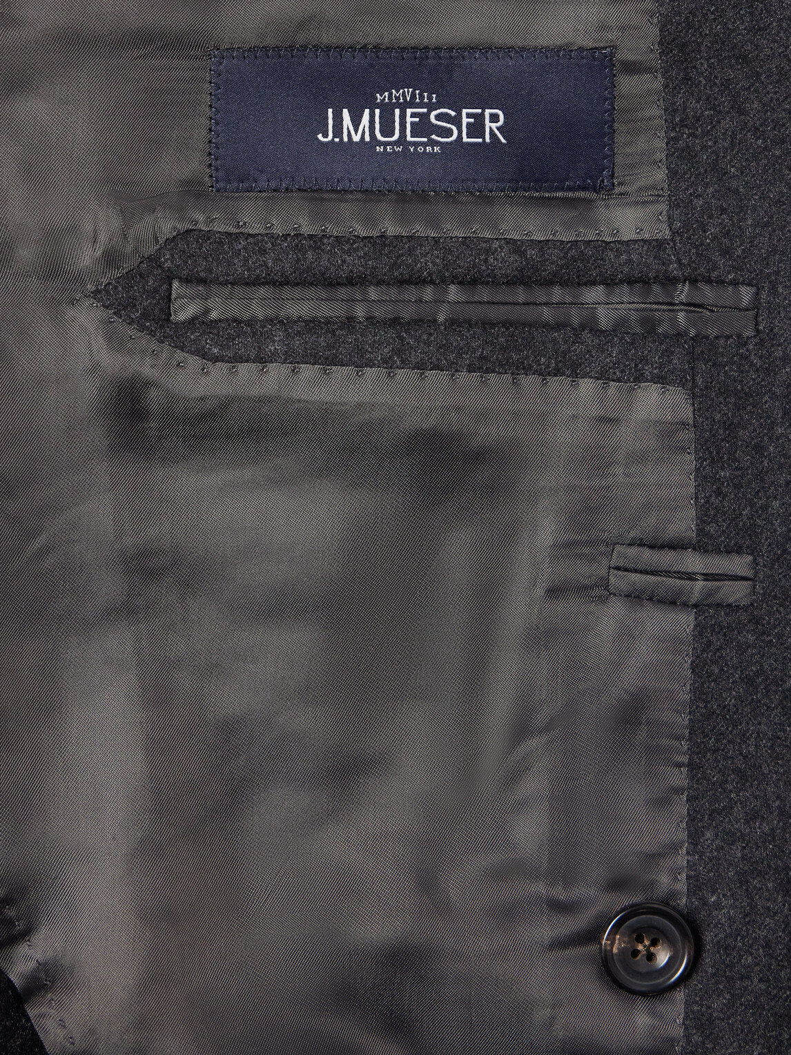 J. Mueser - Waverly Double-Breasted Virgin Wool Suit Jacket - Gray