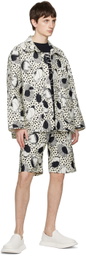 Henrik Vibskov Black & White Birdie Wheel Shorts
