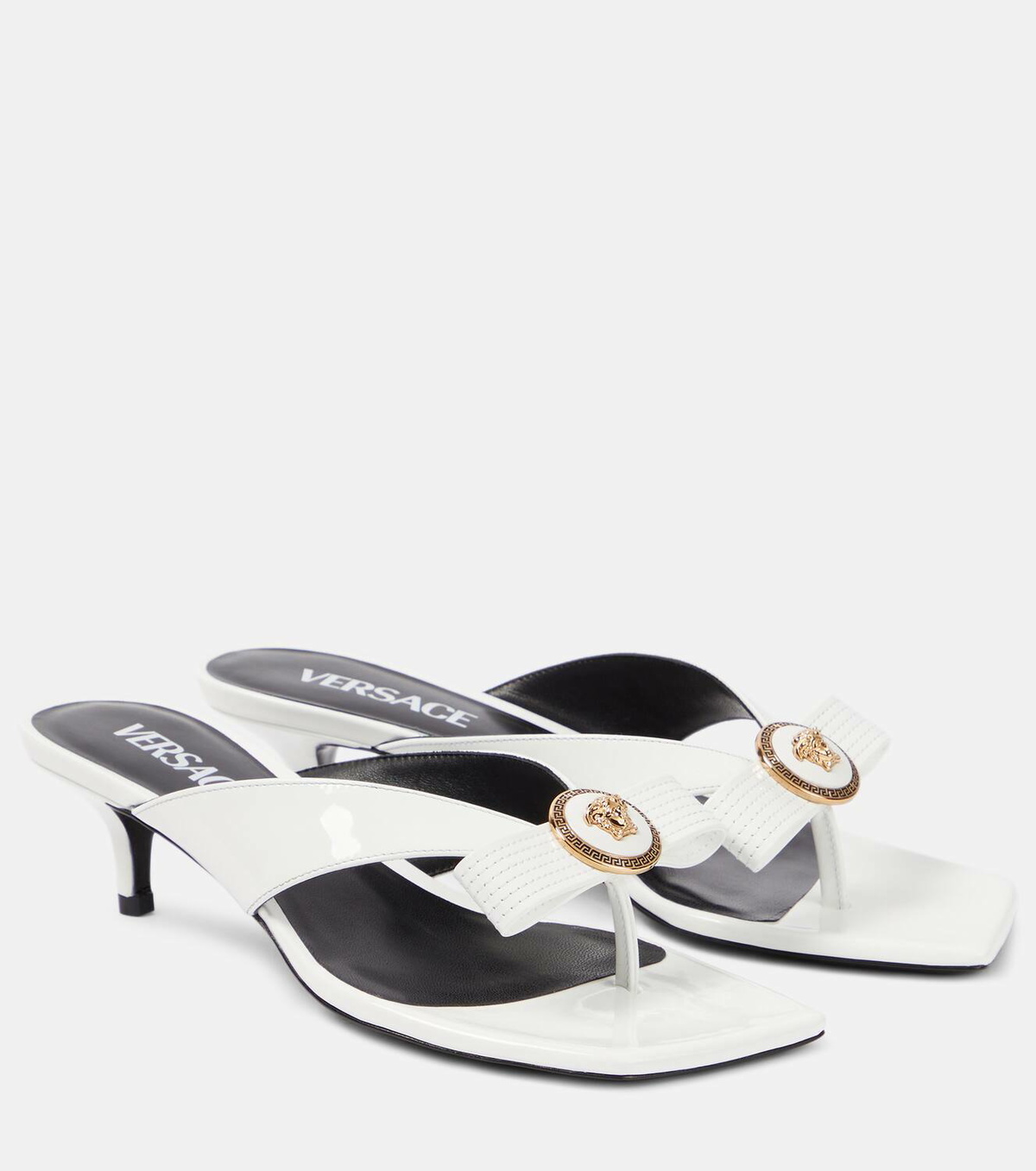 VERSACE ジャンニ リボンミュール 45mm Gianni Ribbon Mules | VERSACE US