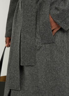 Jacquemus Le Manteau Citta Belted Wool-blend Trench Coat Dark Grey