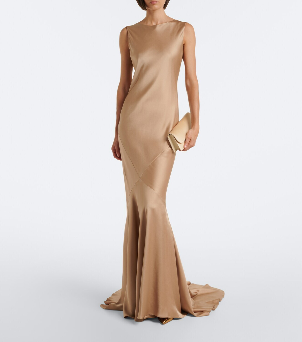 Max Mara Open-back satin maxi dress