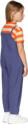 TINYCOTTONS Kids Blue Solid Jumpsuit