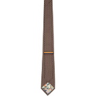 Paul Smith Brown Silk Pin Dot Tie