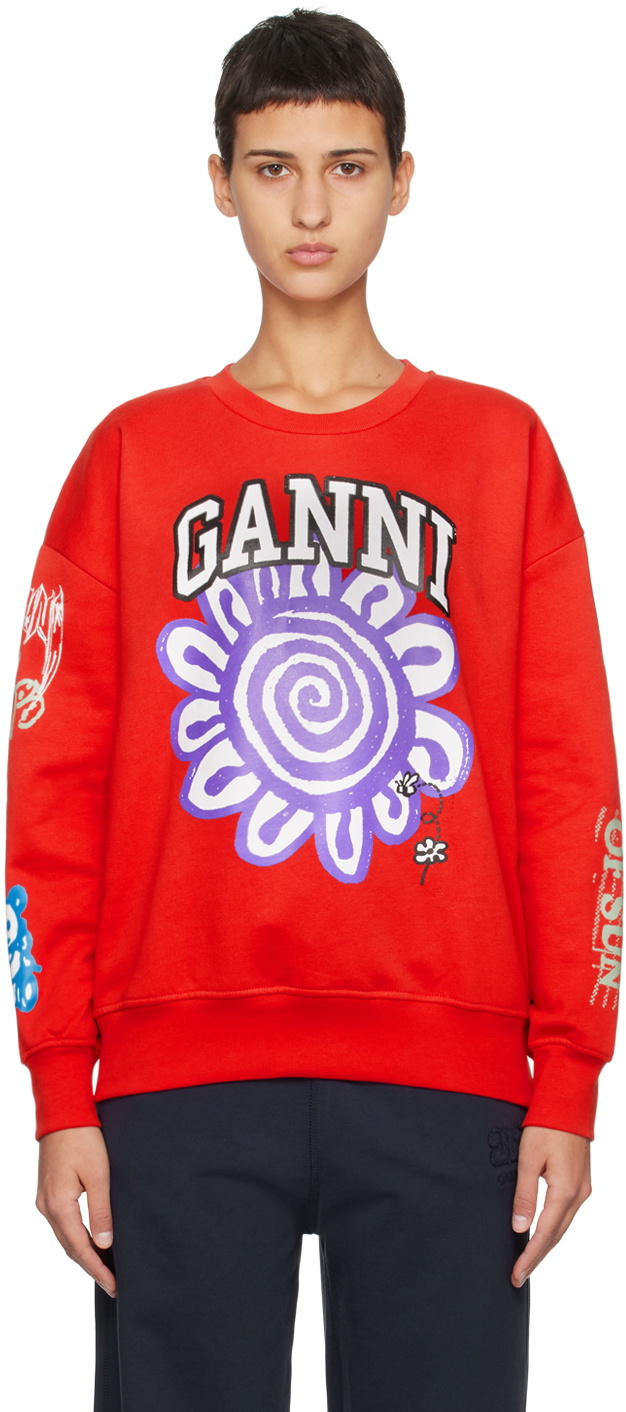 GANNI / ガニー】 Isoli Artwork Sweatshirt Ganni Isoli Artwork