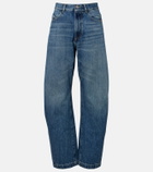 The Attico Mid-rise barrel-leg jeans