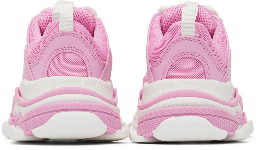 Balenciaga Kids Kids Pink & White Triple S Sneakers