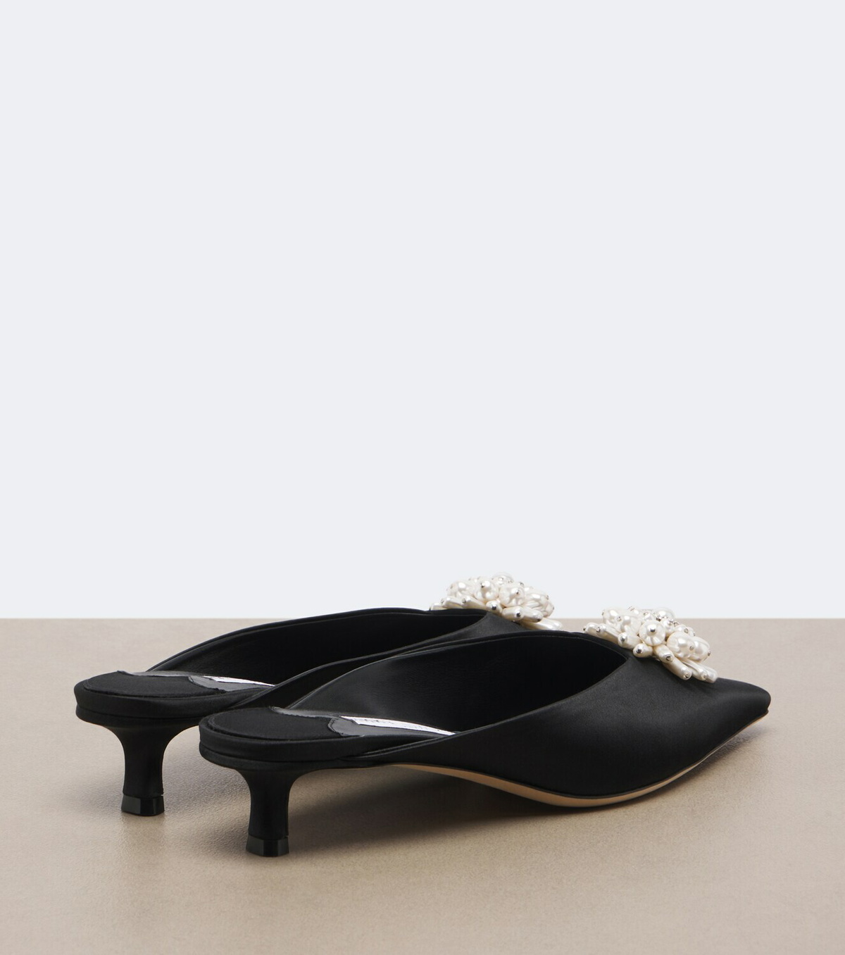 Jimmy Choo Ines embellished satin mules