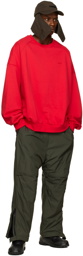 Juun.J Red Graphic Overfit Sweatshirt