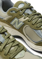New Balance 2002R Panelled Suede and Mesh-knit Sneakers Olive