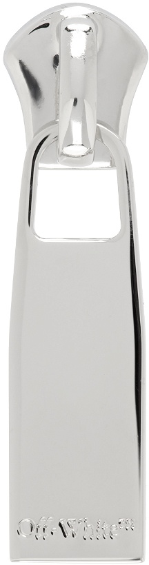 Photo: Off-White Silver Zip Mono Single Earring